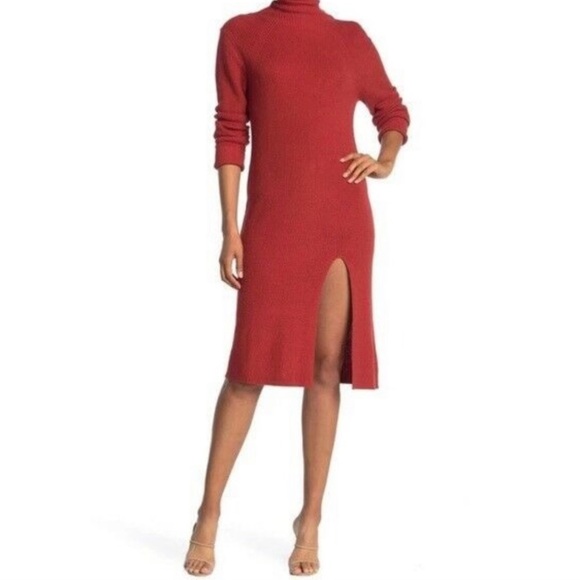 Abound Burn Orange Knitted Sweater Dress - Picture 1 of 6
